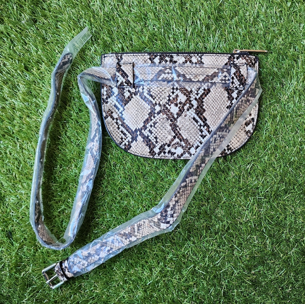 🎉2X HP🎊 Zara Snake Print Belt Bag/Fanny Pack - Picture 4 of 6